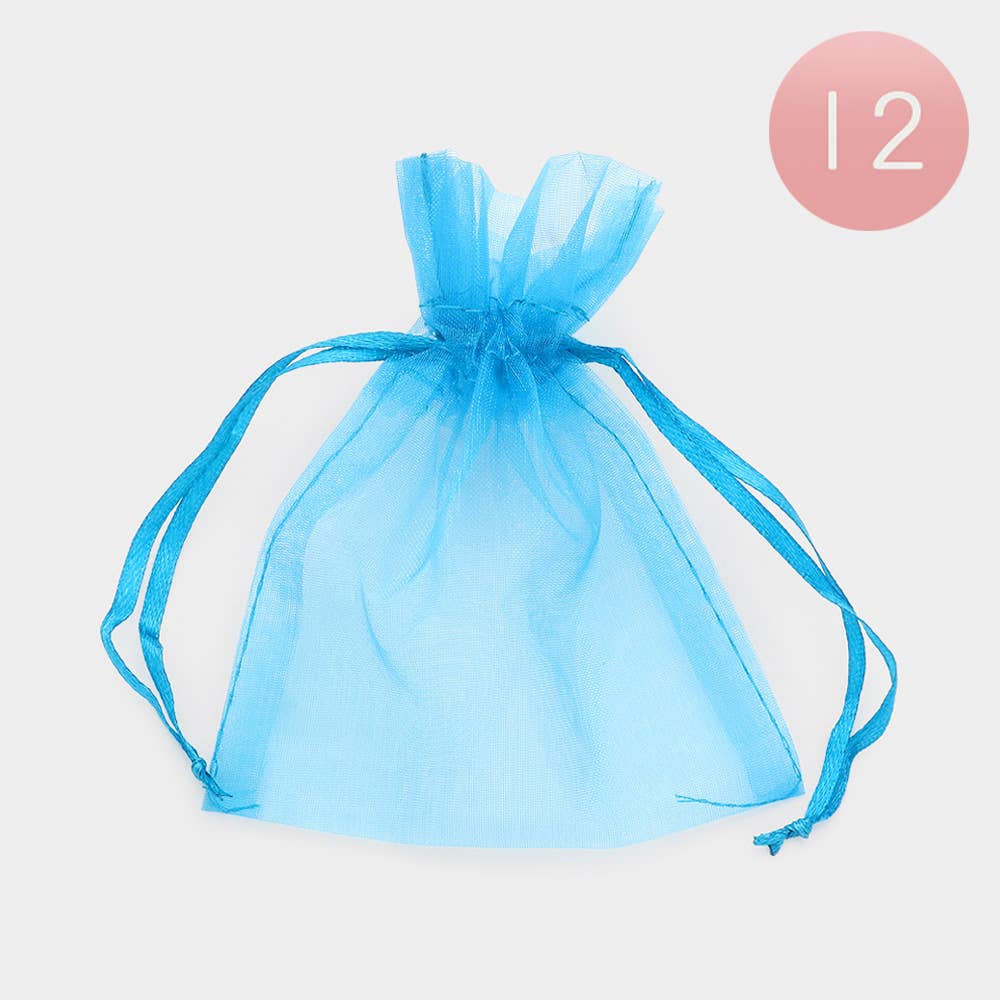 Sensibling Corp. - Vente Pochette cadeau - 12PCS - 4 X 5 Sacs Cadeaux en Organza avec Ruban19