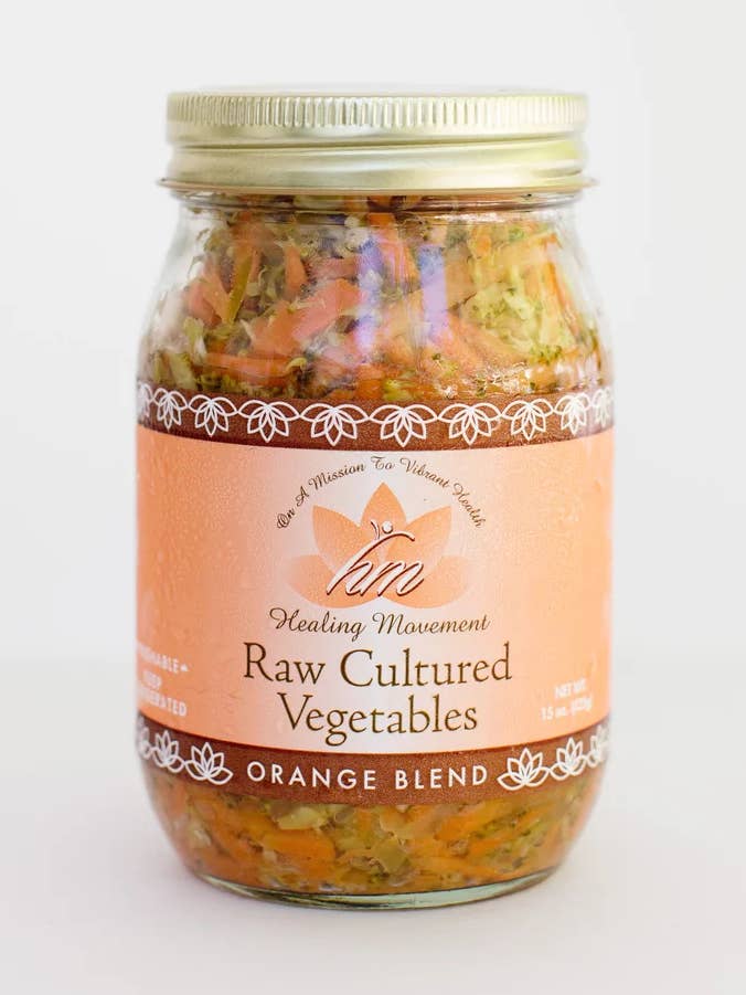 16 oz Orange Blend Cultured Vegetables for wholesale by Healing Movement LLC