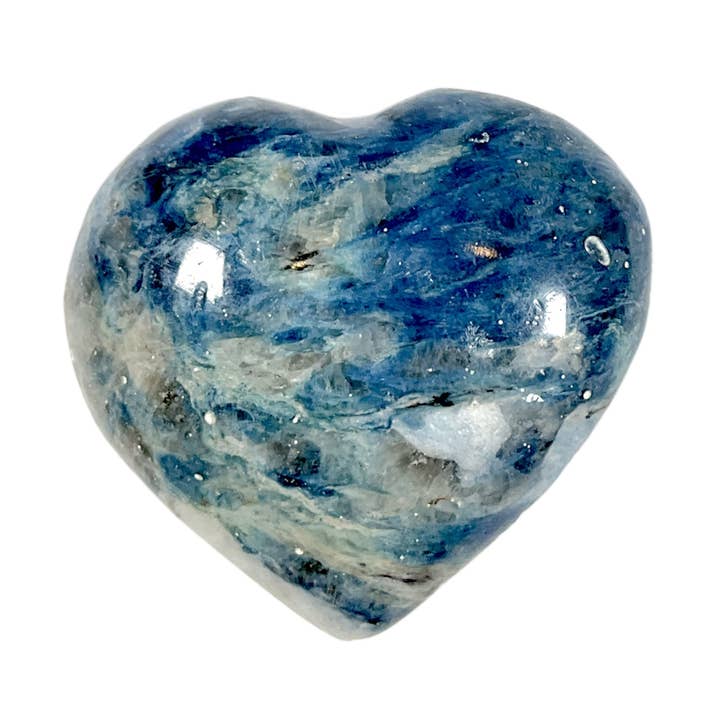 Single blue calcite heart for wholesale by Foliesbijoux
