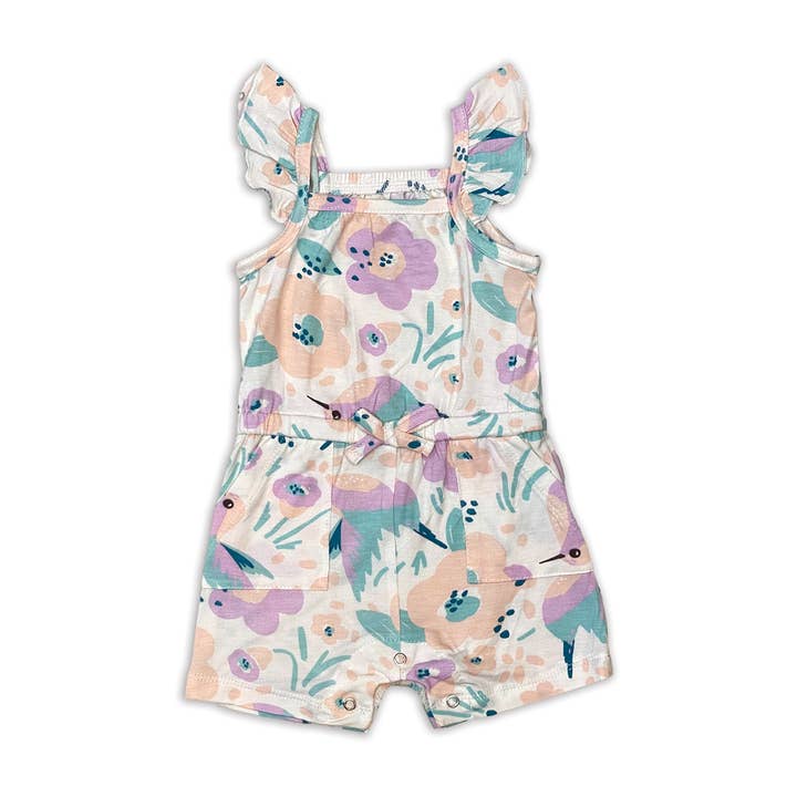 Bambu Ärmlös Ruffle Romper för wholesale av Silkberry Baby