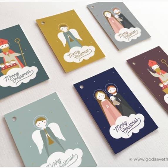 Juleetiketter Glædelig Jul for engroshandel hos Godsavetheking