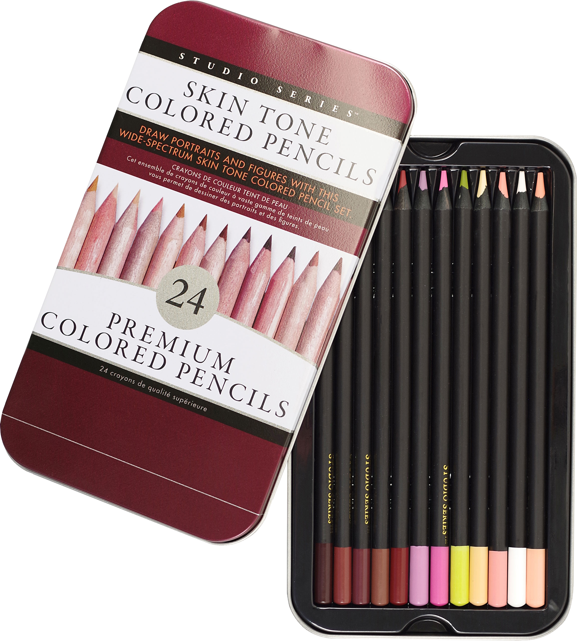 Peter Pauper Press - Wholesale Colored Pencil - Skin Tone Colored Pencils (Set of 24)2