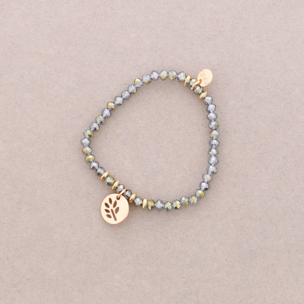 Sonata – wholesale Beaded bracelet – 4Mm Faceted Crystal Elastic Bracelet2