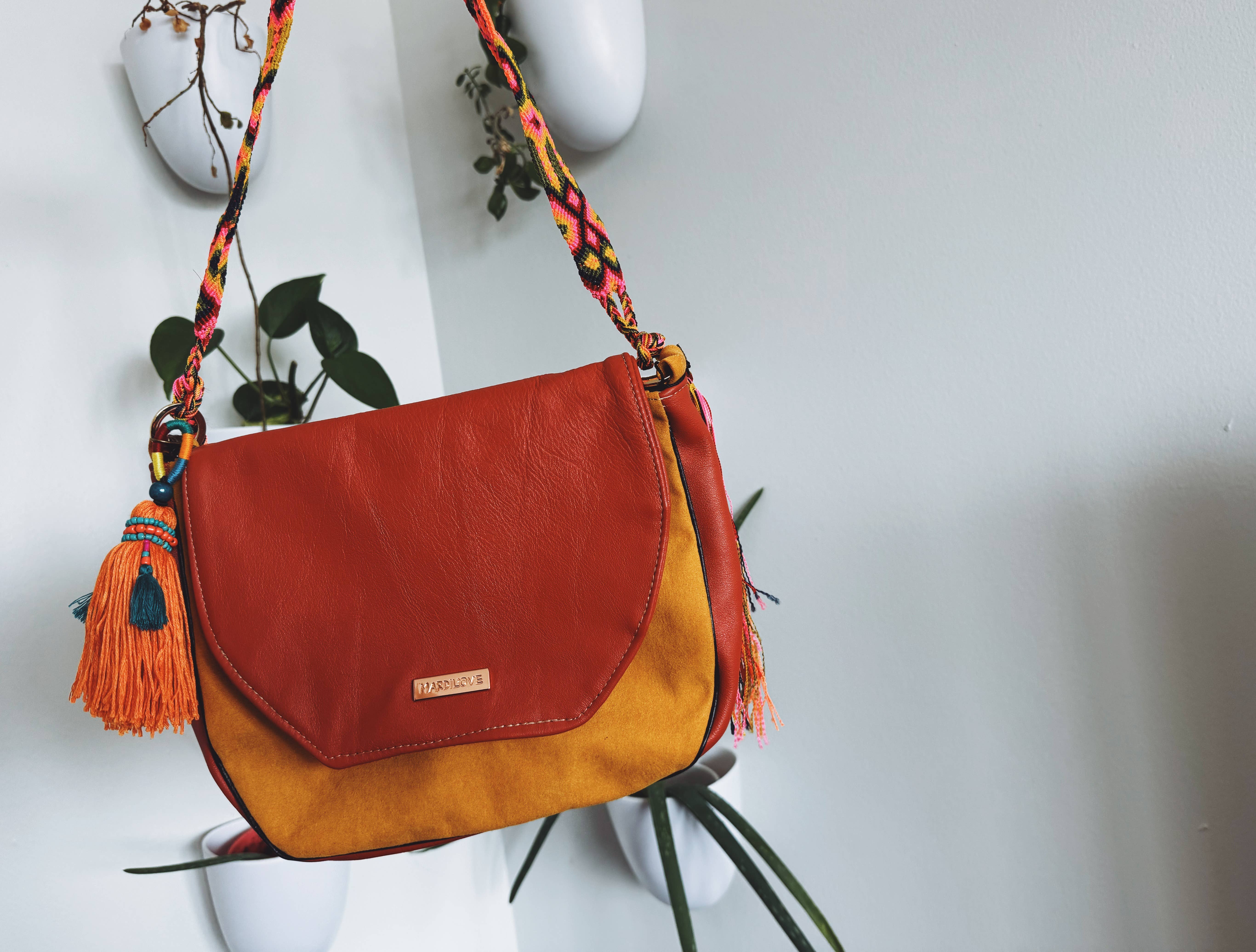 Pura Vida - Wholesale Crossbody Bag - Women's - Leather Mexican Colorful purse 8x10 in | clutch purse 2