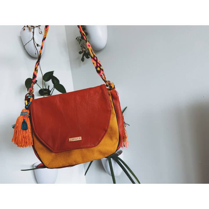 Pura Vida - Wholesale Crossbody Bag - Women's - Leather Mexican Colorful purse 8x10 in | clutch purse 2