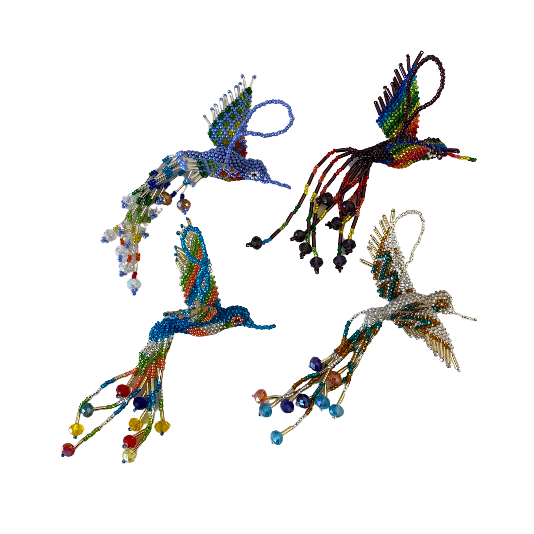 Lumily - Vente Objets de décoration - Grande ornement de perles de graine de colibri - Guatemala14