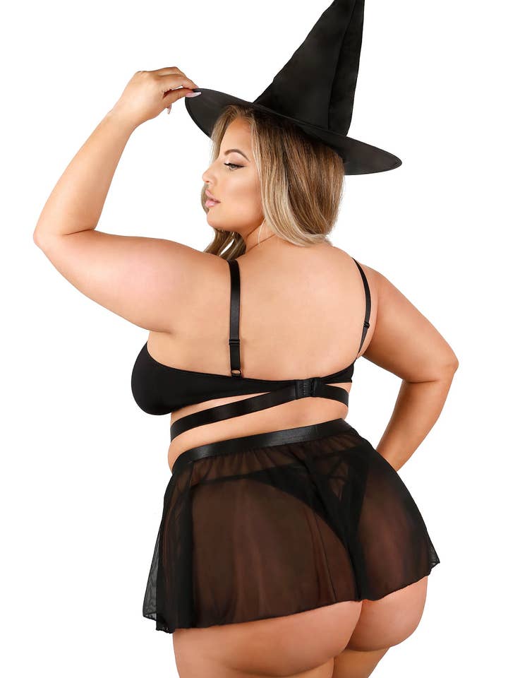 Sort Spellbound Witch kostumesæt for engroshandel på Faire1