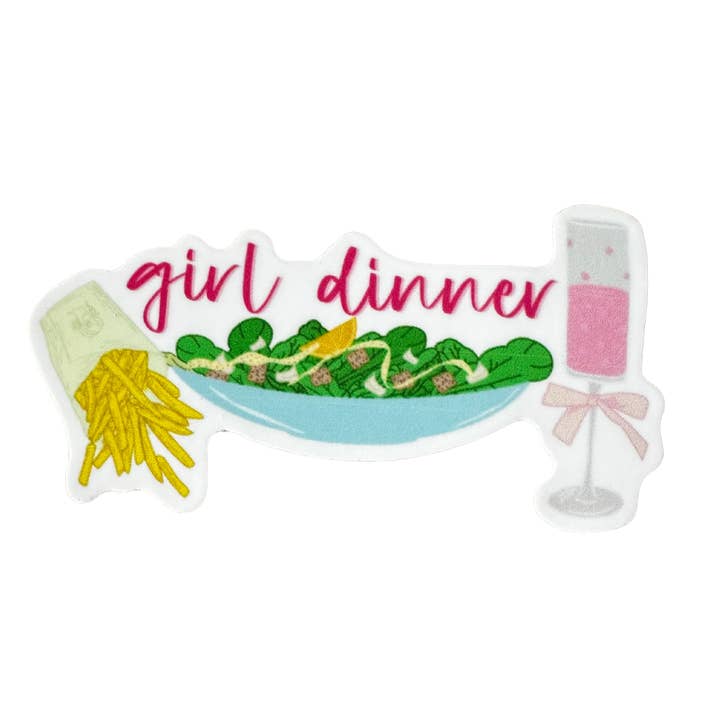 Girl Dinner Sticker for wholesale by IreDesign Studio