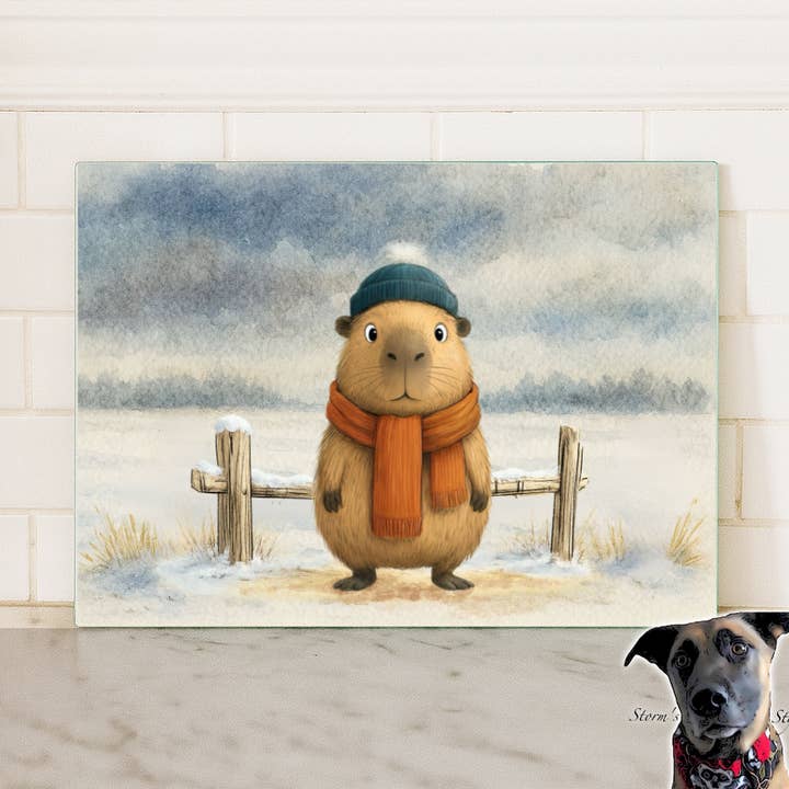 Capybara Glass Cutting Board - 12 designs - 2 sizes for wholesale by Storms Style