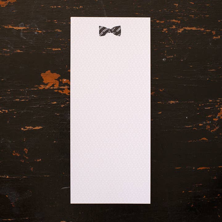 Ancesserie Letterpress - Wholesale Notepad - Bow Tie Long Pad