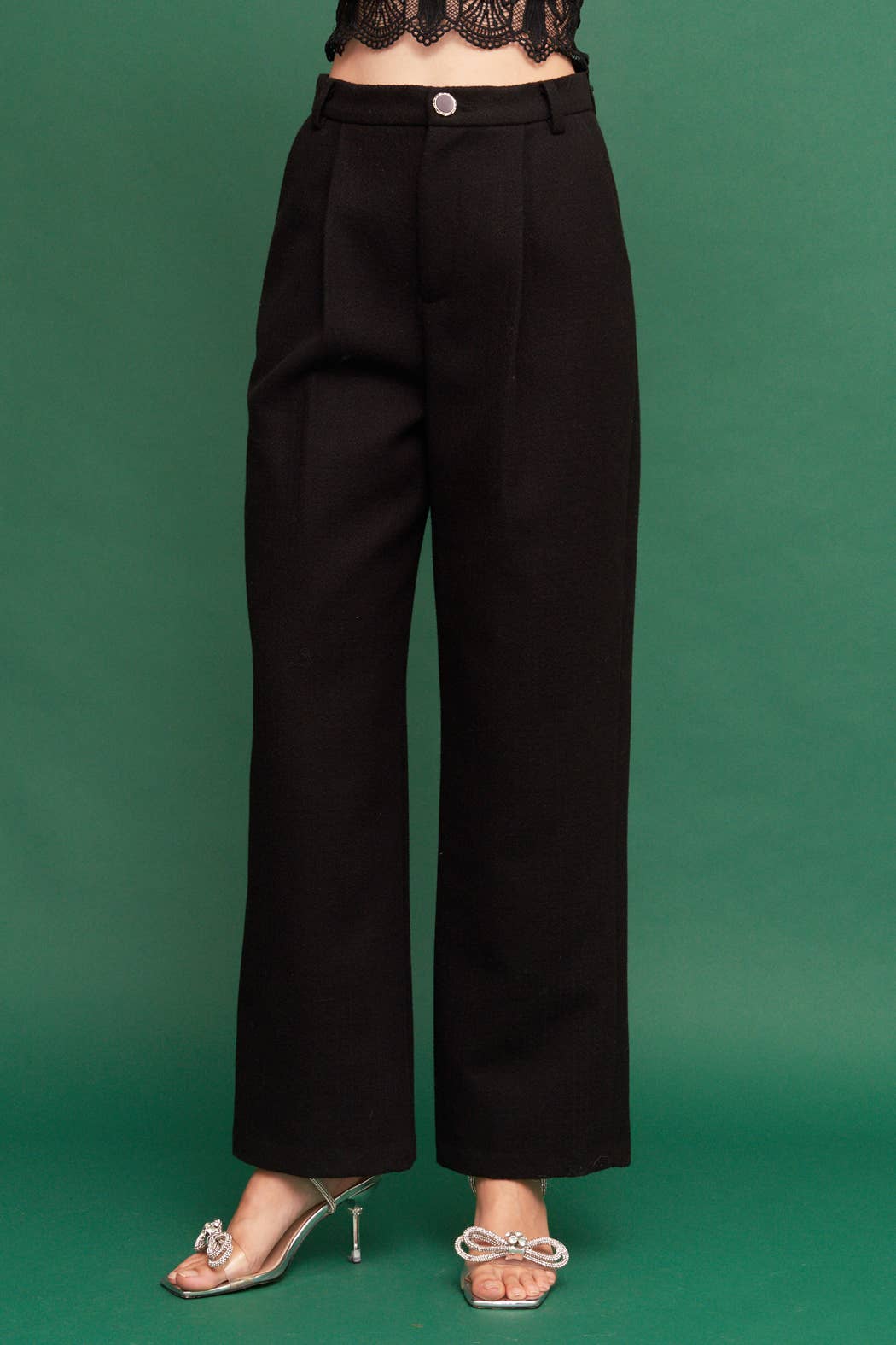 Black Wide Leg Suit Pants  for wholesale on Faire3