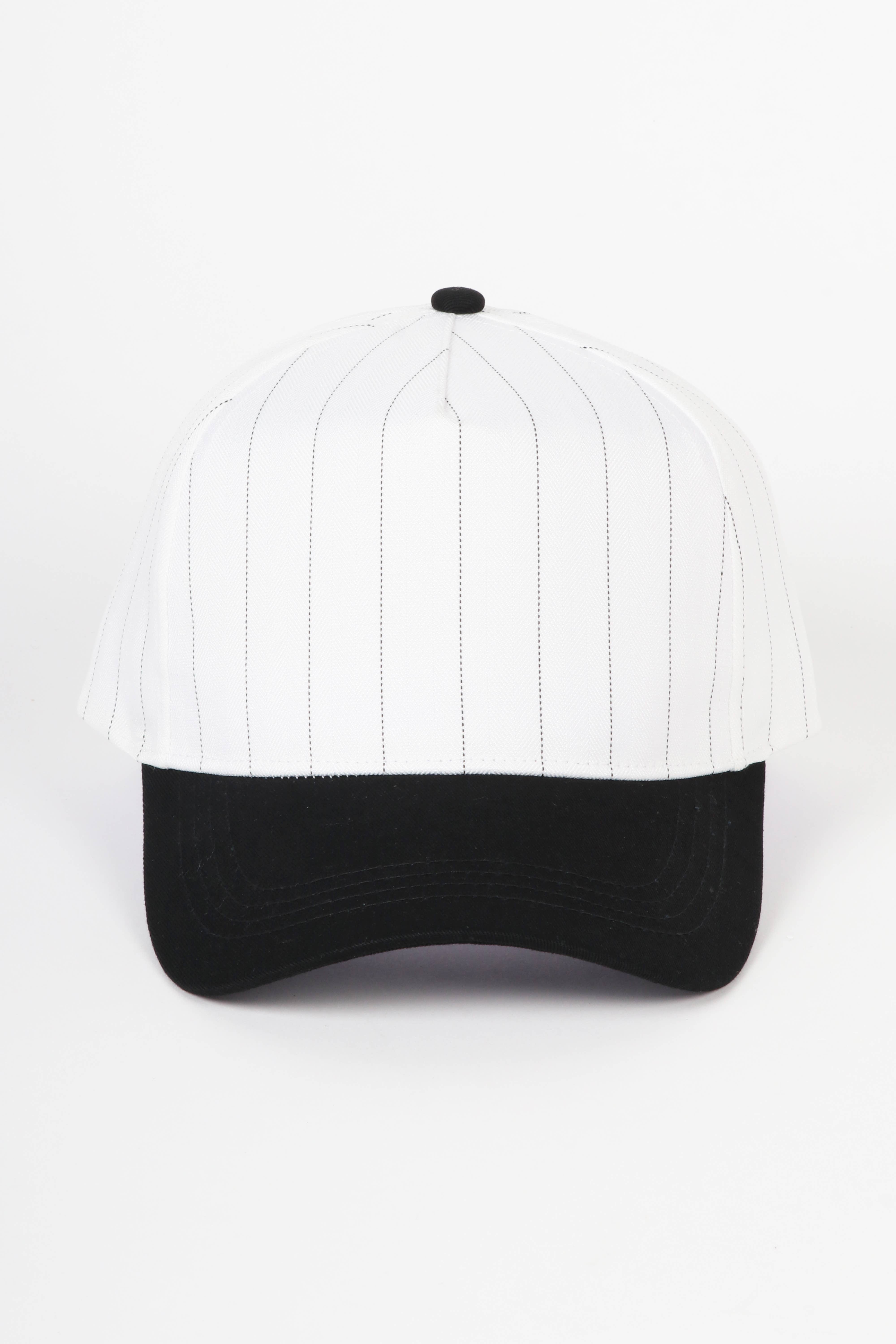 David And Young - Wholesale Baseball Cap - Unisex - Pinstripe Two-Tone Baseball Cap0