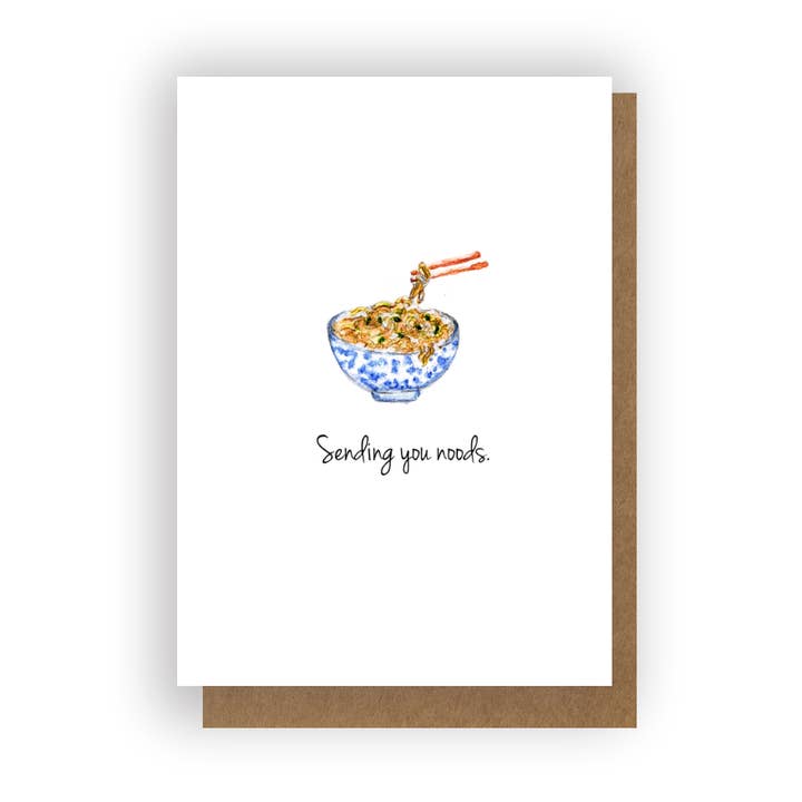 Sender dig nudler mini-kort for engroshandel hos Inkwell & Poppy