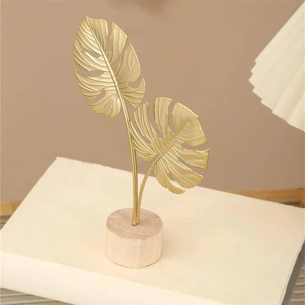 Huis Van Merken - Wholesale Decorative Tabletop Object - Elegant Metal Tree Leaf Art Decor3