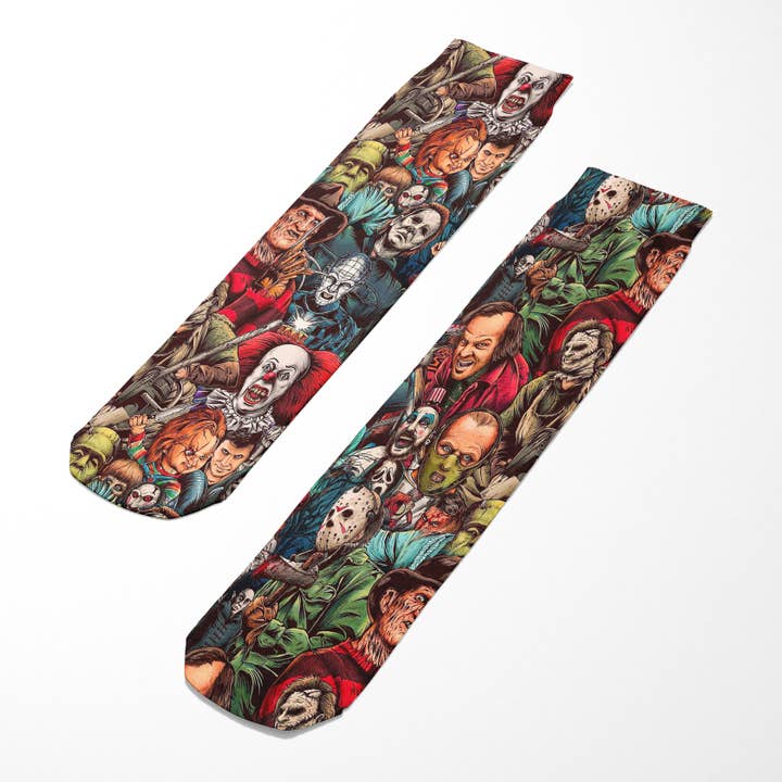 Shady Front - Wholesale Socks - Unisex - Horror Collage Socks1