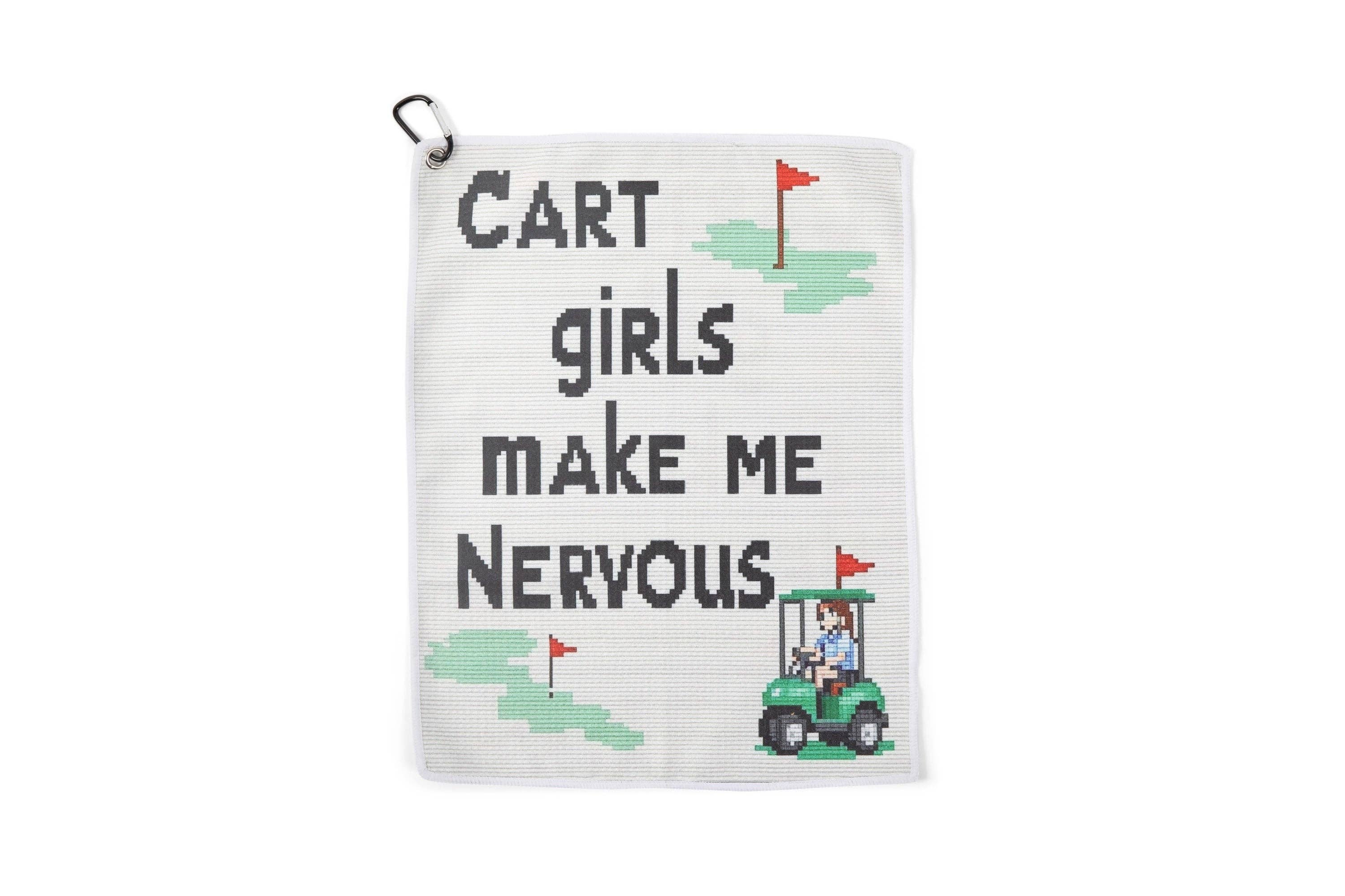 Shank It Golf - Wholesale Sports Towel - Cart Girls Make Me Nervous Golf Towel