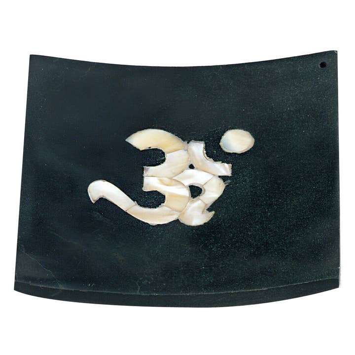 Om Incense Plate - Soapstone for wholesale by Triloka