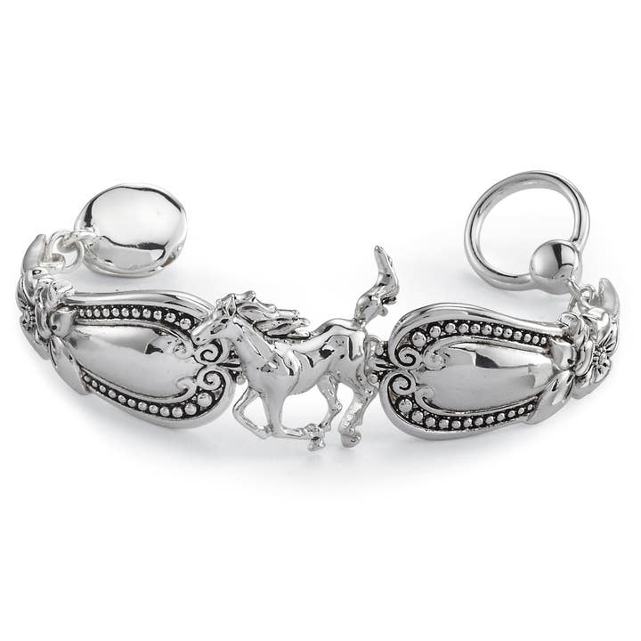 Back in the Saddle - Wholesale Charm/Dangle Bracelet - Horse and Spoon Bracelet1