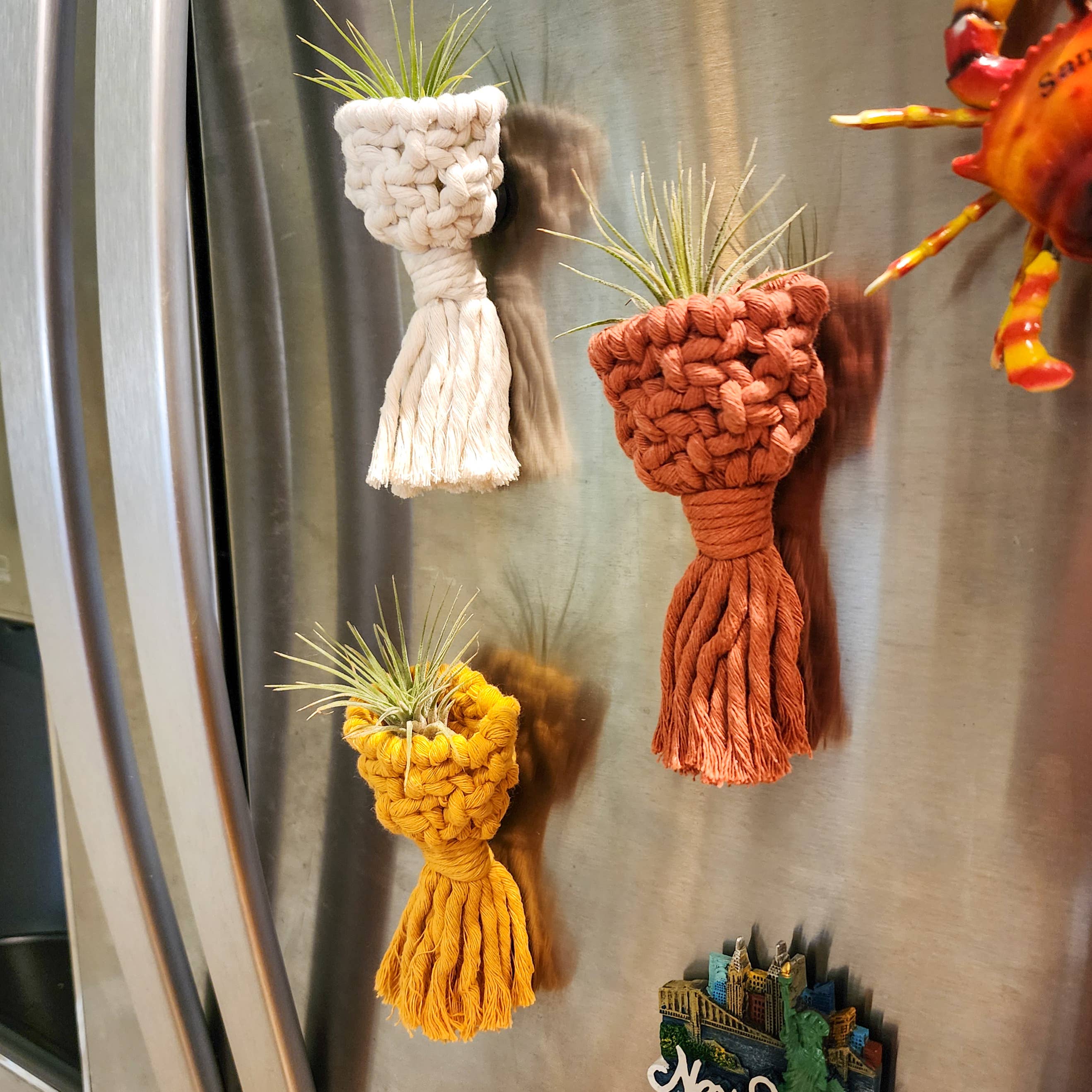 Handmade By Uruba - Vendita all'ingrosso Fioriere a sospensione - Porta Piante Aeree Magnetico per Frigorifero | Accessori per Piante Fatti a Mano1