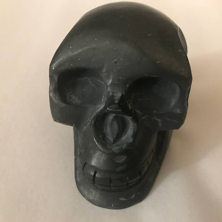 Shungite Crystal Skull, Large for wholesale by Elite Gems