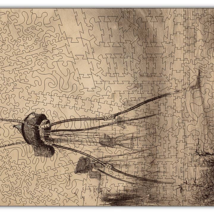 La Guerre des Mondes Aliens Attaque Puzzle pour la vente par Green Tree Jewelry