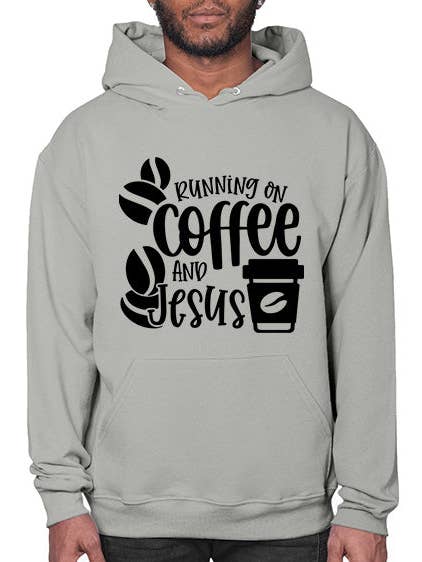 springer på kaffe och Jesus 1514# - kaffe- Hoodie för wholesale av tshirt unlimited