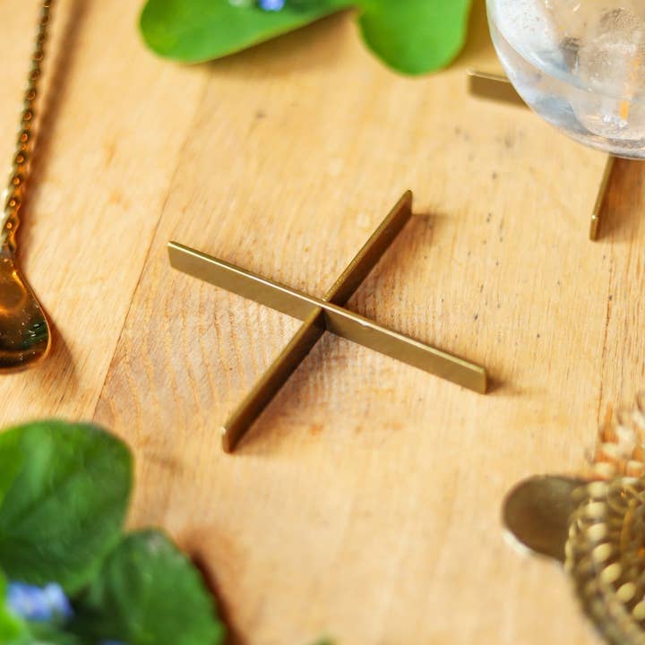 Pivot - Wholesale Coasters - X Coasters - Brass (Set of 4)