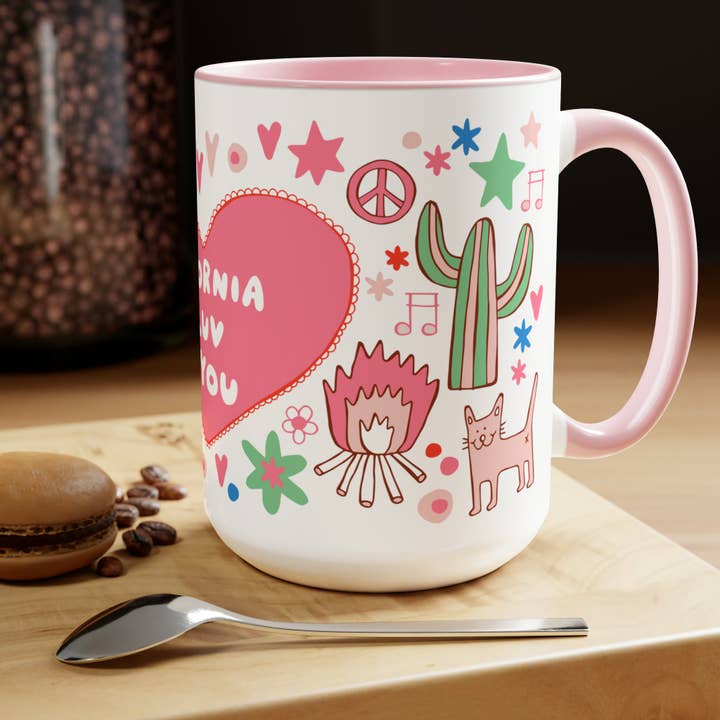 LOLALA - Your California Happiness Market 💛 - Wholesale Coffee Mug - California I Luv You - *BIG* Coffee Mug (15oz)