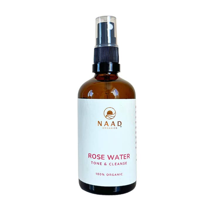 Eau de rose biologique - Nettoyant et tonique pour la vente par Maharaja Organic Body Care