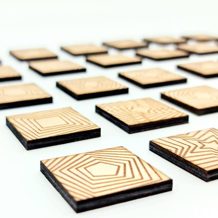 Jogo de memória geométrica de madeira Wisewoodz por atacado de wisewoodz