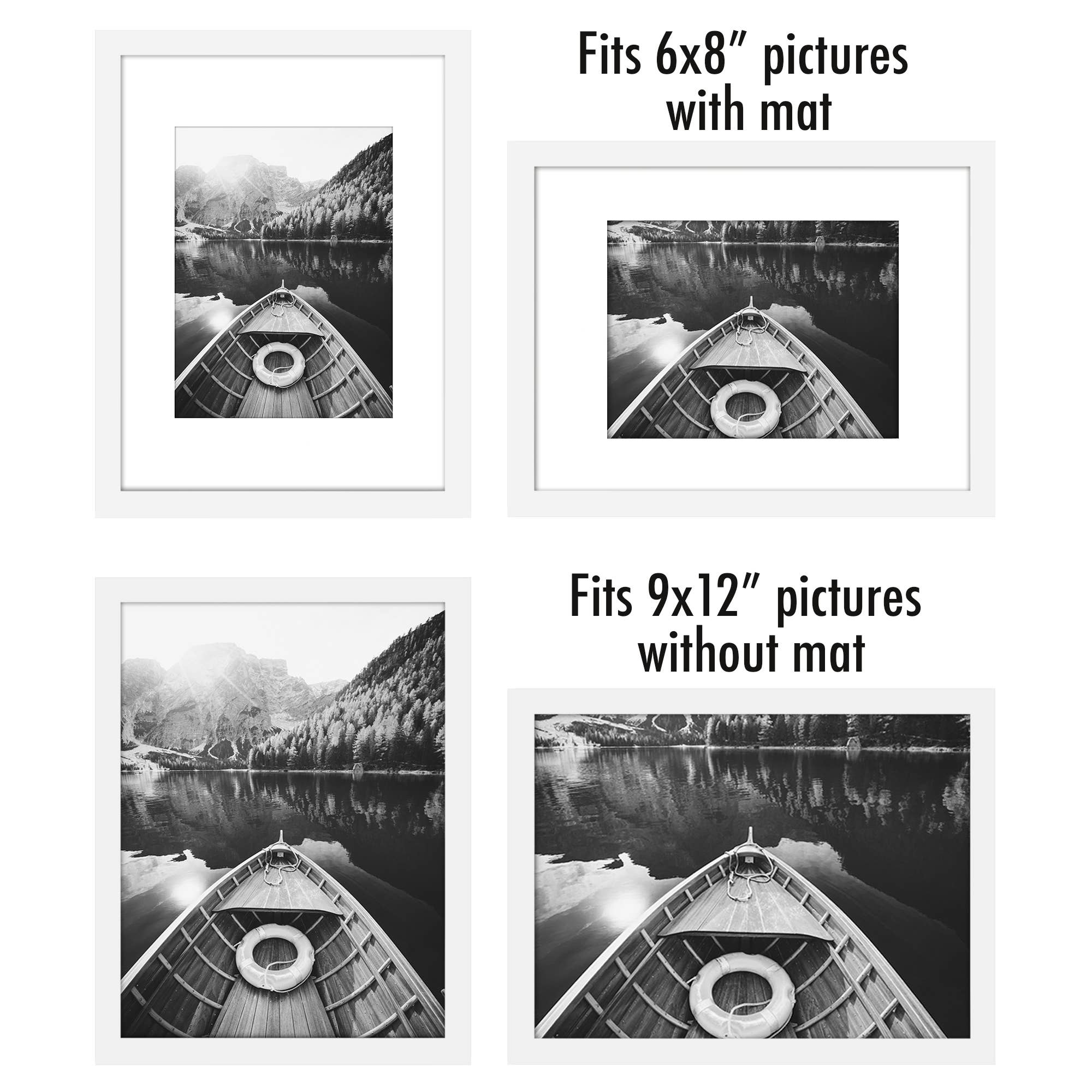 Americanflat - Wholesale Picture Frame - Americanflat Picture Frame with Mat Slim Molding (5 Pack)15