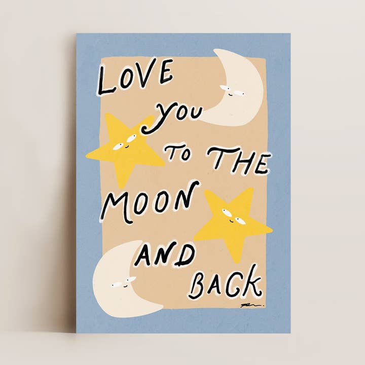 Til Månen Og Tilbage Print for engroshandel hos Alluvion