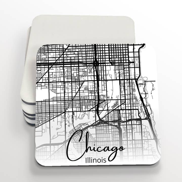City Street Map Personalized Coaster for wholesale by 9th Letter Press