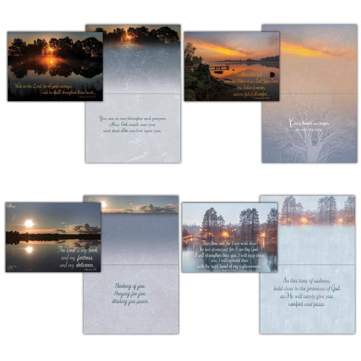 Crown Point Graphics - Wholesale Sympathy Card - Serene Sympathy - Box of 12 Assorted Sympathy Cards from Shared Blessings