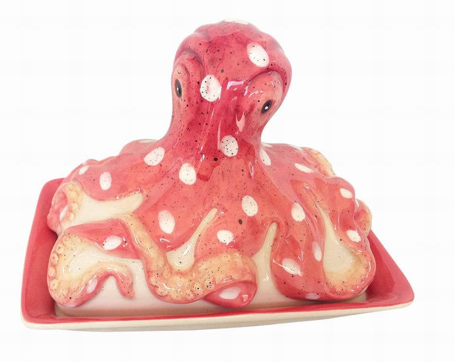 Blue Sky Clayworks - Wholesale Butter Dish - Octopus Butter Dish - Handmade
