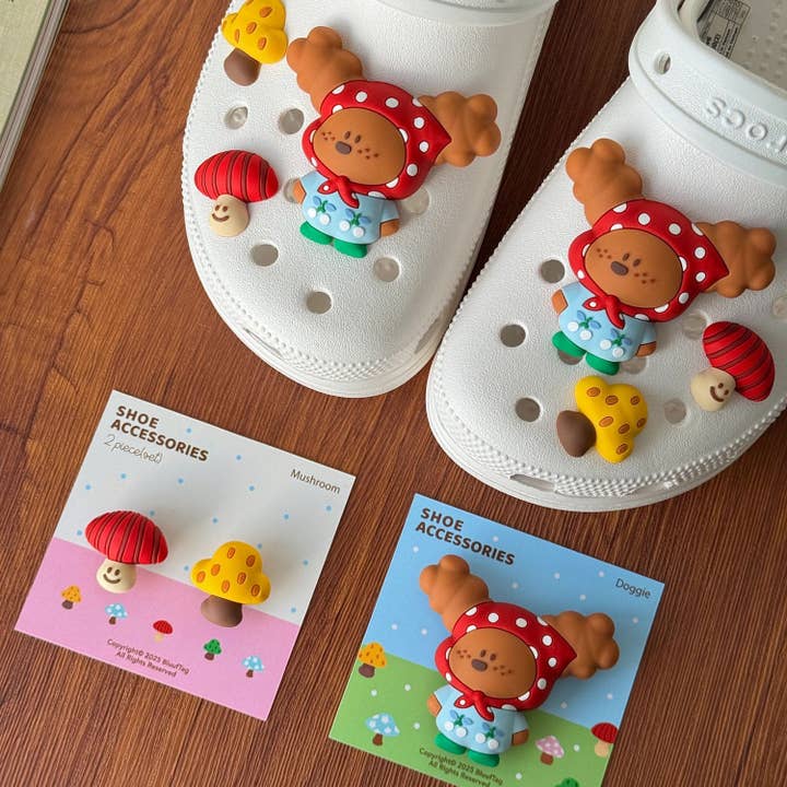 Bluuf Tag | Dog, Mushroom & Tree Shoe Charms for wholesale by Hello Claws Limited