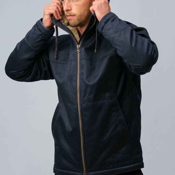 EcoEGreenLife - Wholesale Jacket - Men's - Hemp Jacket Men's BLUE S-XXXL