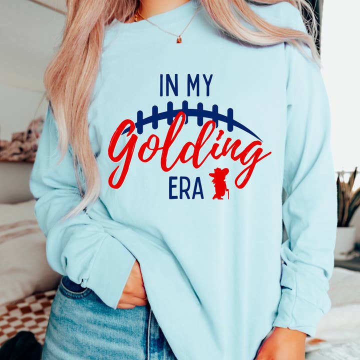In My Golding Era Ole Miss Rebels Long Sleeve Tee Football for wholesale by Gia Gifts Boutique