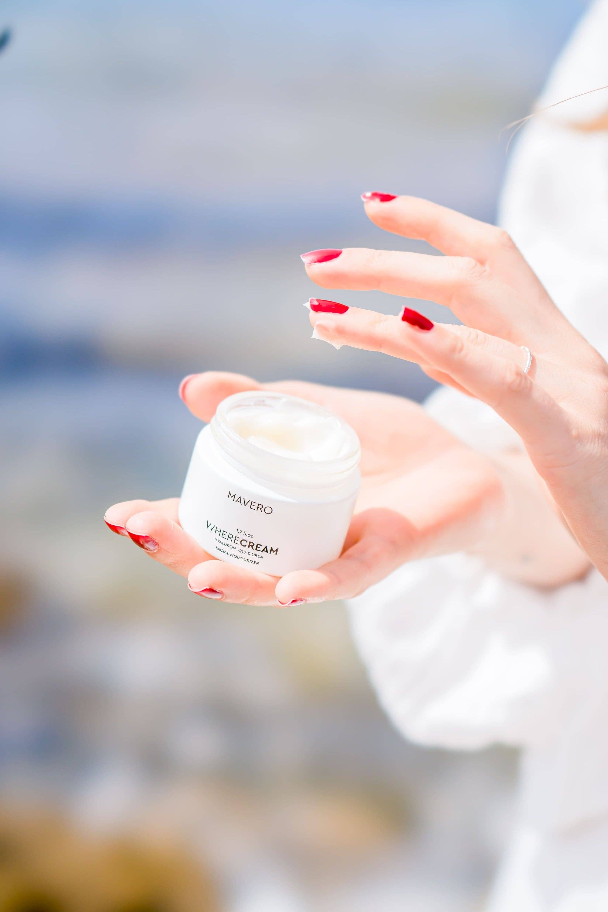 MAVERO COSMETICS - Wholesale Facial Moisturizer - WHERECREAM - day cream with hyaluronic acid, Q10 & urea1