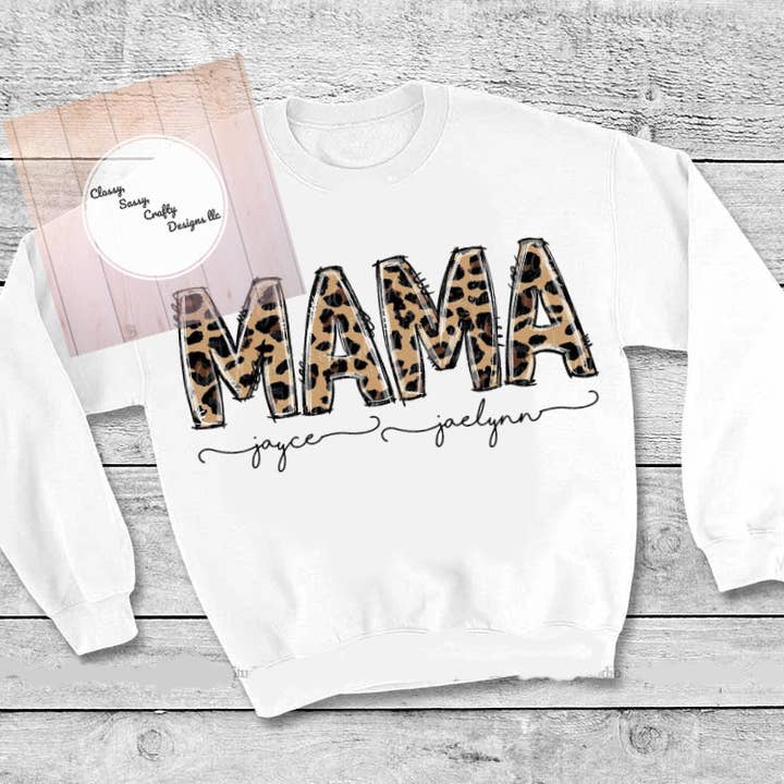 Sudadera Mama Crew para adulto para venta al por mayor de Classy, sassy, crafty designs llc
