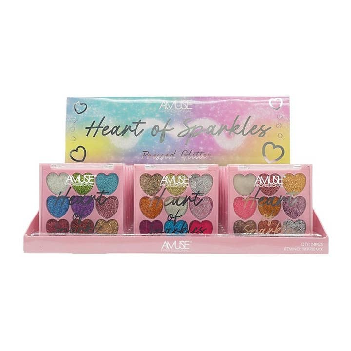 PINEAPPLE Beauty - Wholesale Body Glitter/Shimmer - Amuse FK9780 Heart of Sparkles Pressed Glitter -24