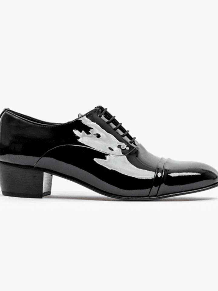 Zapatos Oxford de Charol para Hombre con Cordones y Tacón Cubano Club Cubano CORDOBA Negros para venta al por mayor de Club Cubano