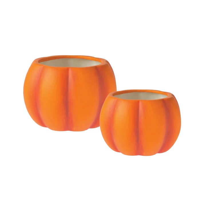 Matte Ceramic Pumpkin Planter - Orange and other Purchase Wholesale halloween garden decor. Free Returns & Net 60 Terms on Faire trending on Faire.