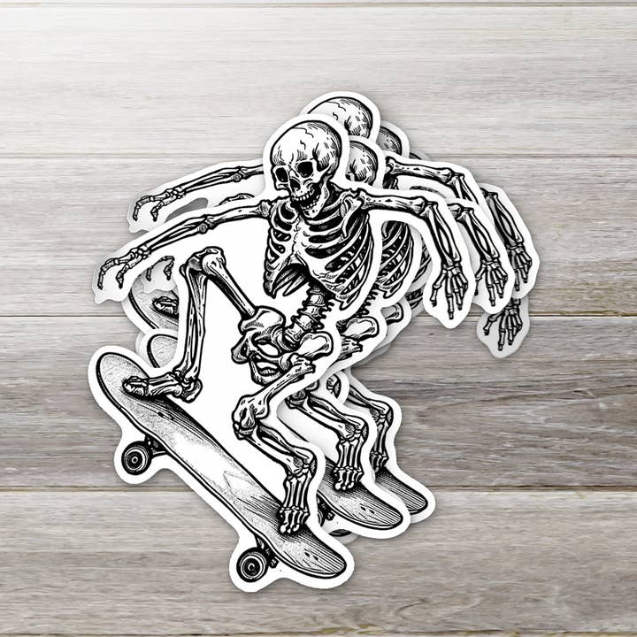 Ozark Sticker Company - Wholesale Sticker - Skeleton Skater Sticker