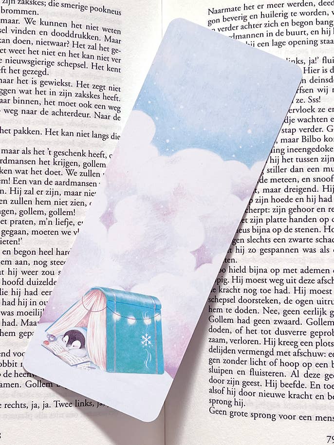 Book Tent Winter Penguin | Bookmark for wholesale by Aiko Graven