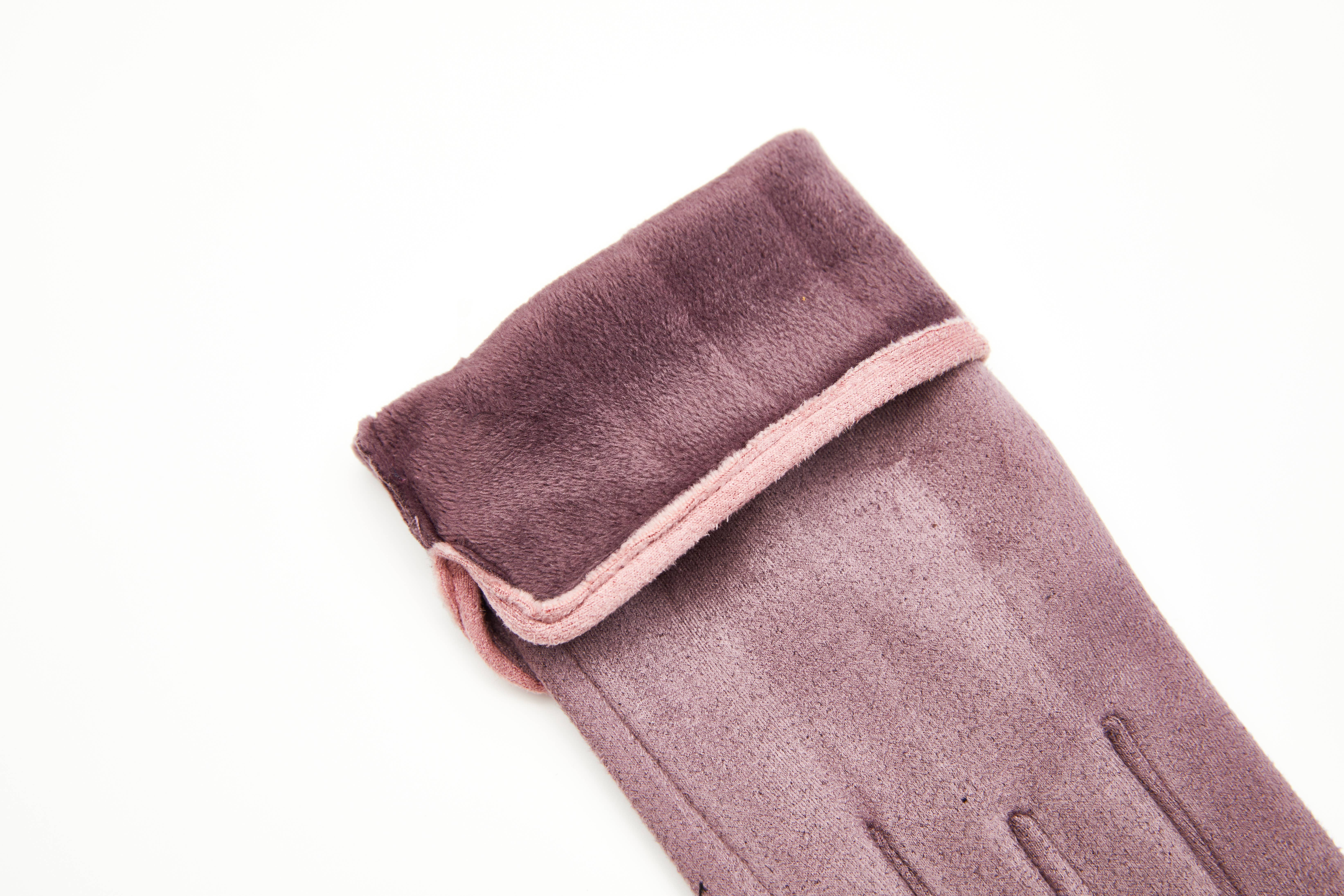 Aavion – wholesale Gloves – Women's – Women's Faux Suede Touchscreen Gloves – Trim & Buttons5