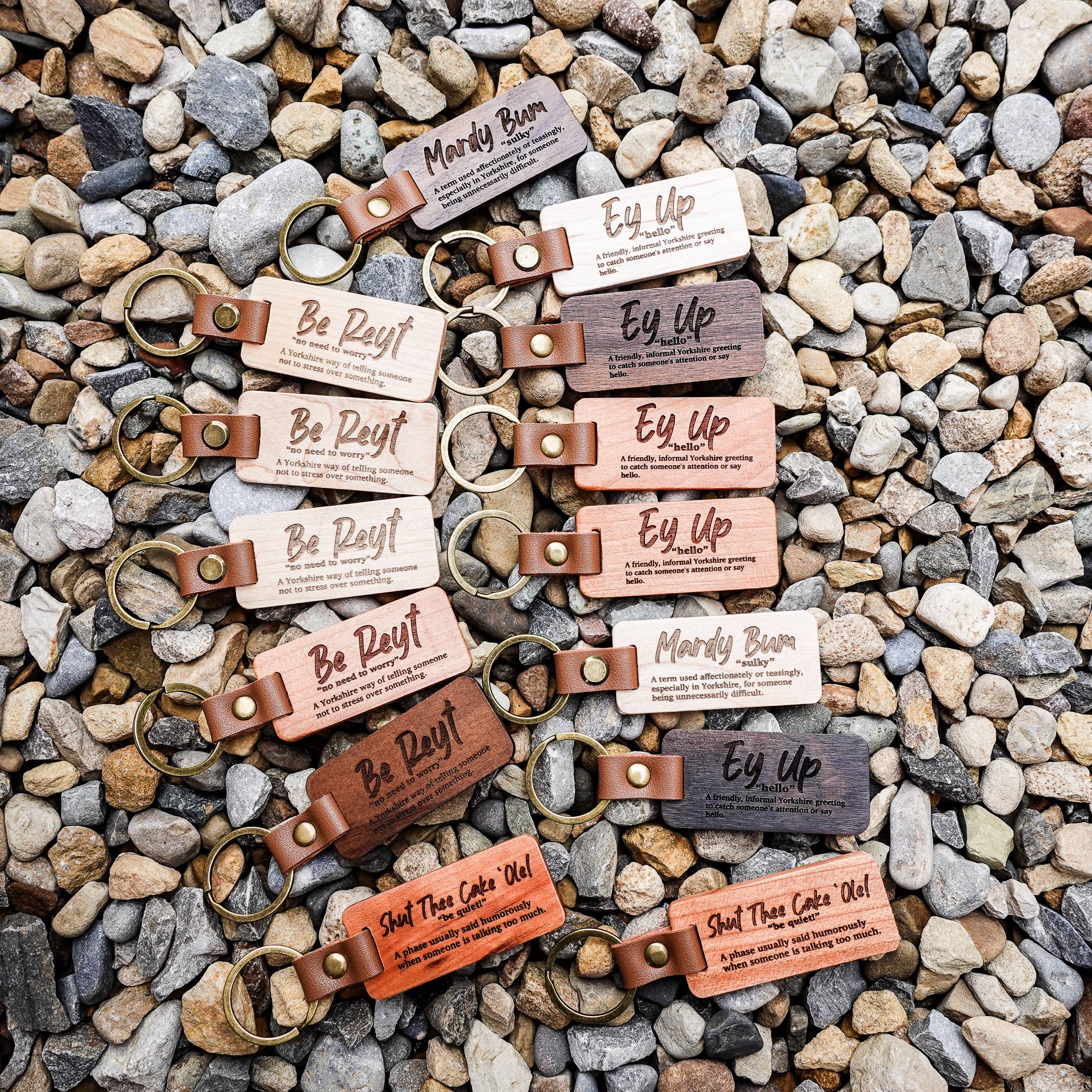 EllieBeanPrints - Wholesale Keychain - Unisex -  Yorkshire Quotes Wooden Keyring With Definitions 6