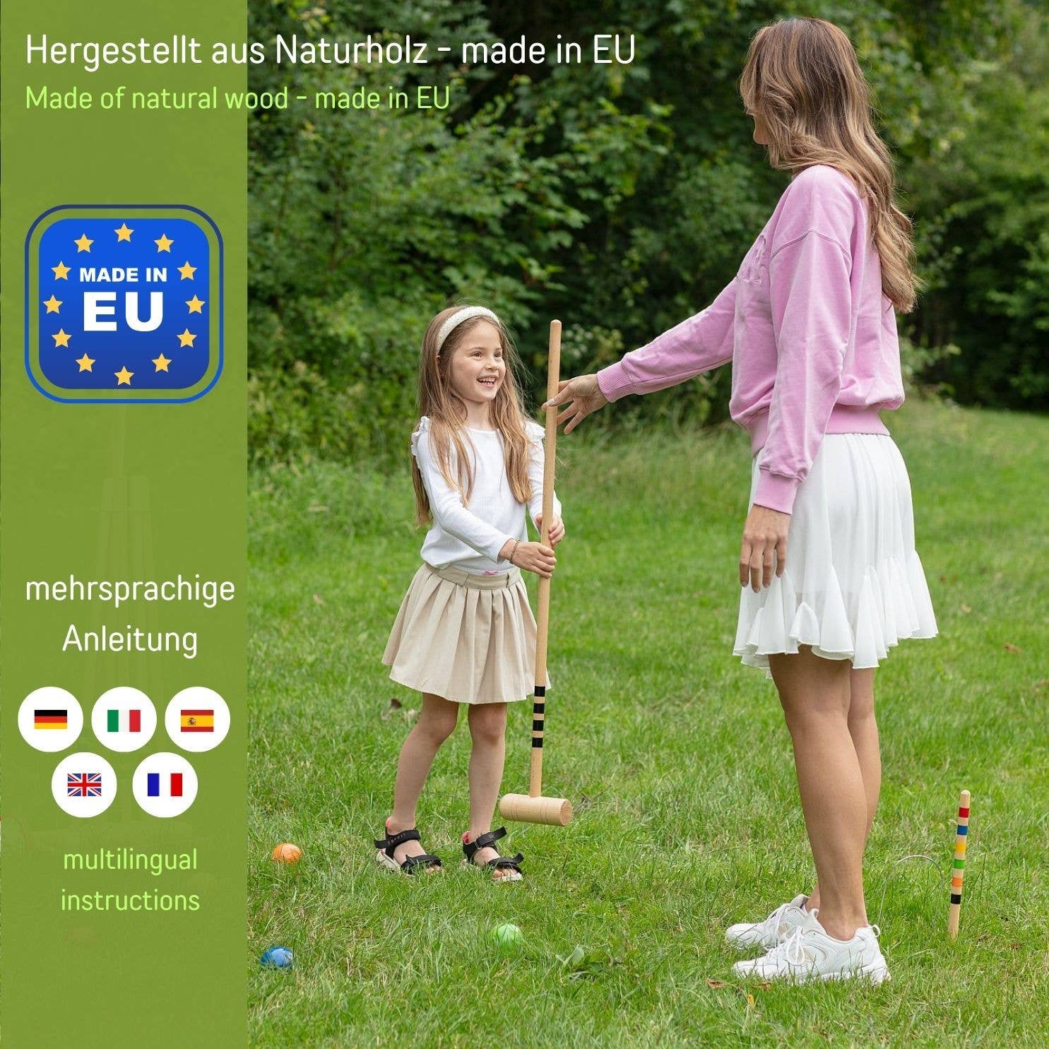 GICO Spielwaren - Wholesale Sporting Game - Kids & Baby - GICO Croquet Set For 4 Adults With Carrying Bag2