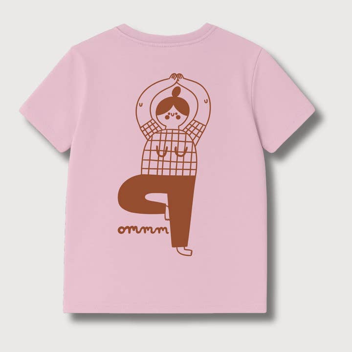 PRE ORDER - BIG YOGA AUF ROSA - BOXY T-SHIRT für den Großhandel von Dont Grow Up