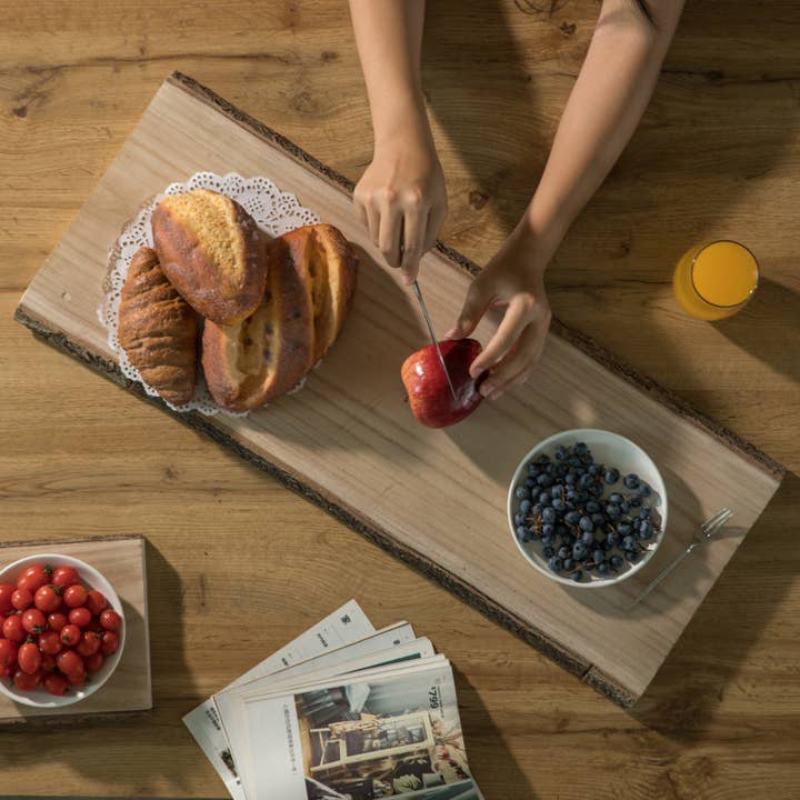 Quickway Imports - Wholesale Serving tray - Rustic Natural Tree Log Wooden Rectangular Serving Tray16